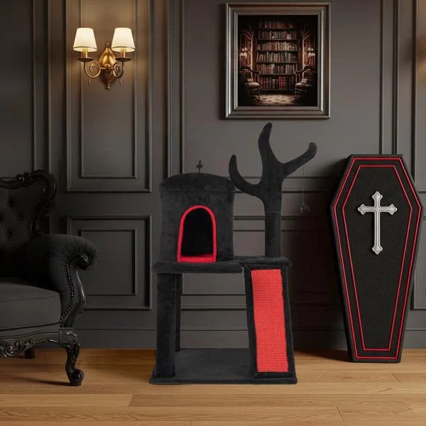 Gothic Cat Tree, Halloween Cat Tower Cat Tree