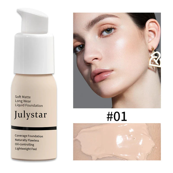 Oil Control Foundation Cream Full Coverage Concealer Long Lasting Waterproof Matte Foundation Makeup No Transfer Flawless Base