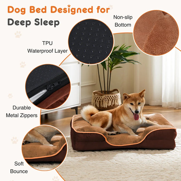 Memory Foam Pet Bed For Small Dogs & Cats