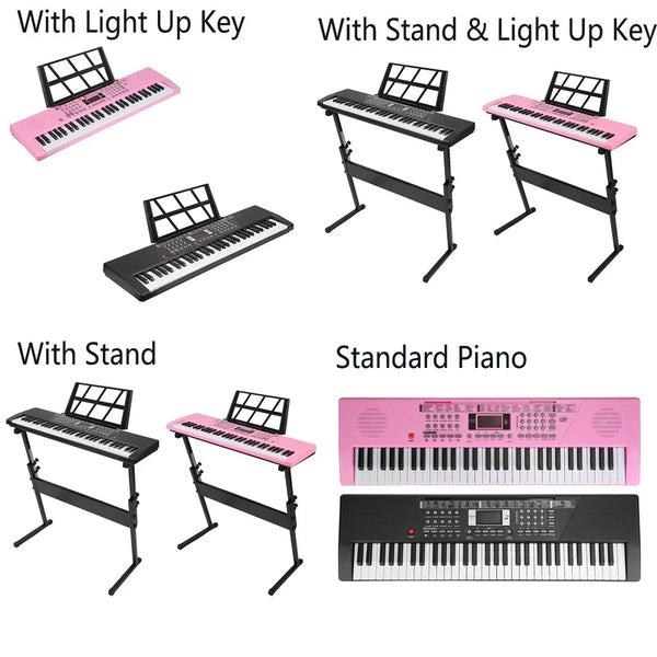 3 Types Options -- 1Pc 61 Keys Digital Music Keyboard