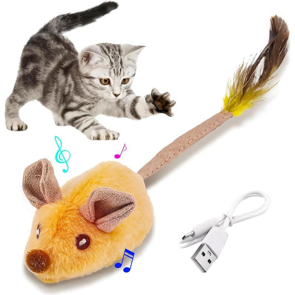 Interactive Cat Toys Mouse With LED Lights ForIndoor