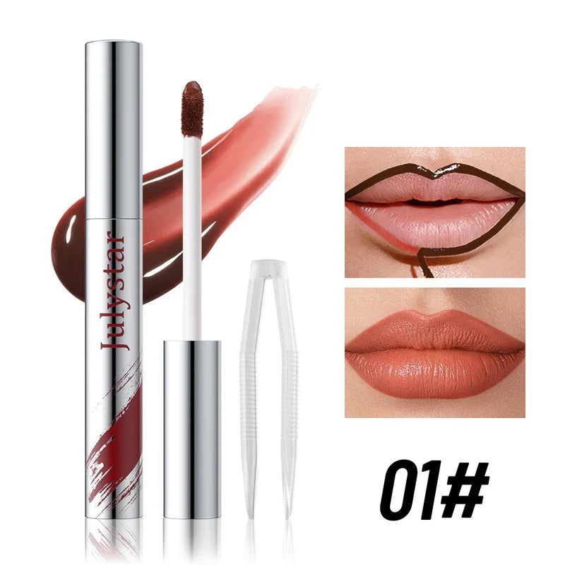 Long Lasting Peel Off Lip Liner, Matte Liquid Lip Stain Pencil, Waterproof And Smudge Proof Lip Plumper