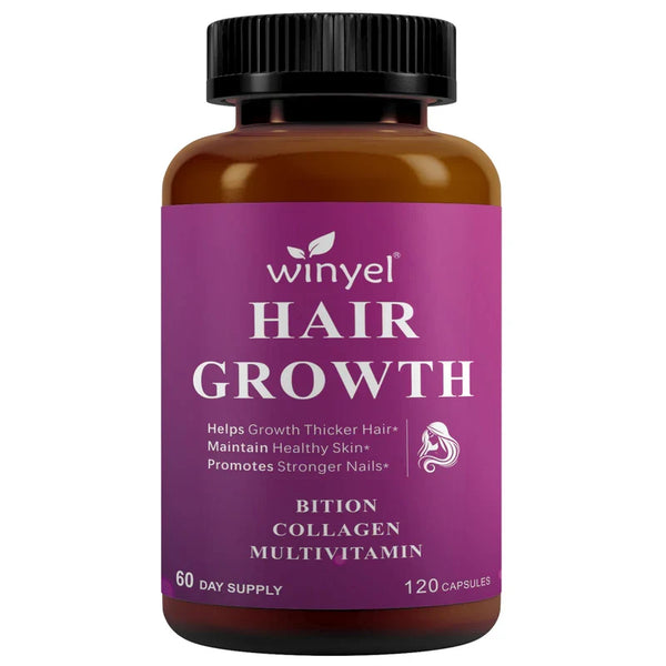 Hair Growth Vitamins Containing 1,000 Mcg Ofbiotin, Collagen, Saw Palmetto,