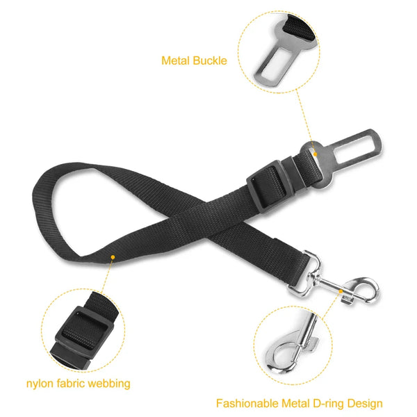 2Pcs Pet Dog Seat Belt Leash Adjustable Pet Dog Cat