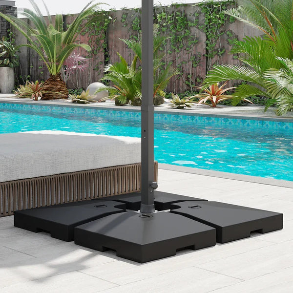 4 Pieces Cantilever Patio Umbrella Base