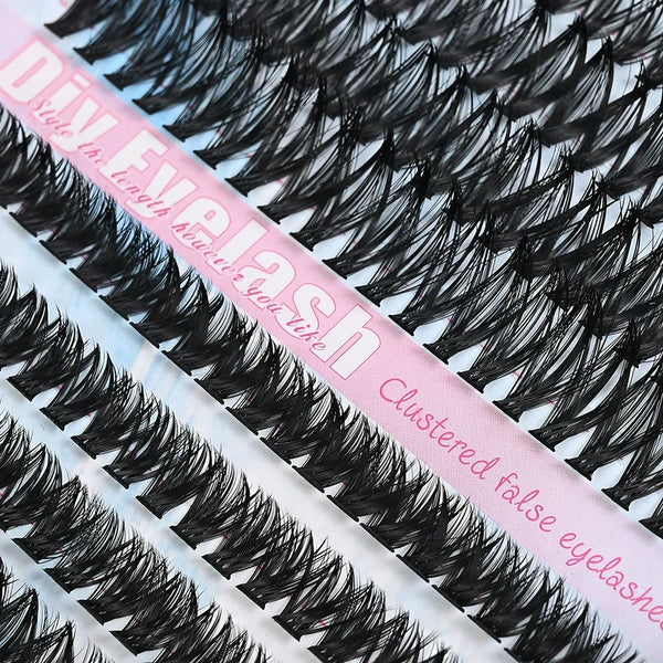 Lash Clusters, 640 Pcs Eyelashes Cluster Extensions 9-16mm Fluffy Individual Lashes 30D-60D D Curl False Eyelashes