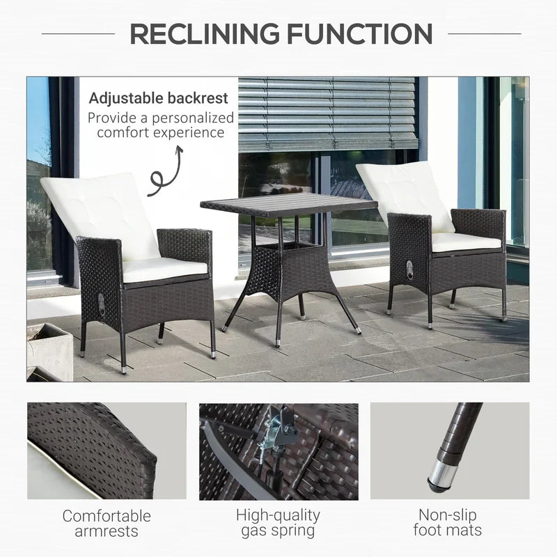 3 Piece Patio Bistro Set