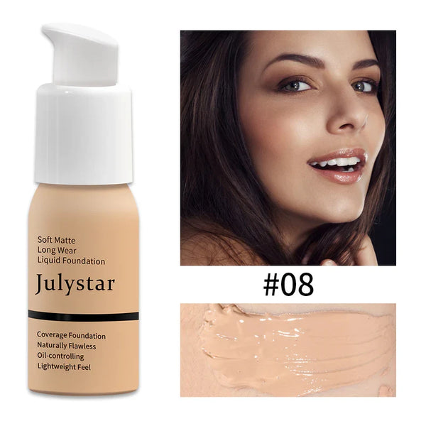 Oil Control Foundation Cream Full Coverage Concealer Long Lasting Waterproof Matte Foundation Makeup No Transfer Flawless Base
