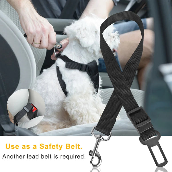2Pcs Pet Dog Seat Belt Leash Adjustable Pet Dog Cat
