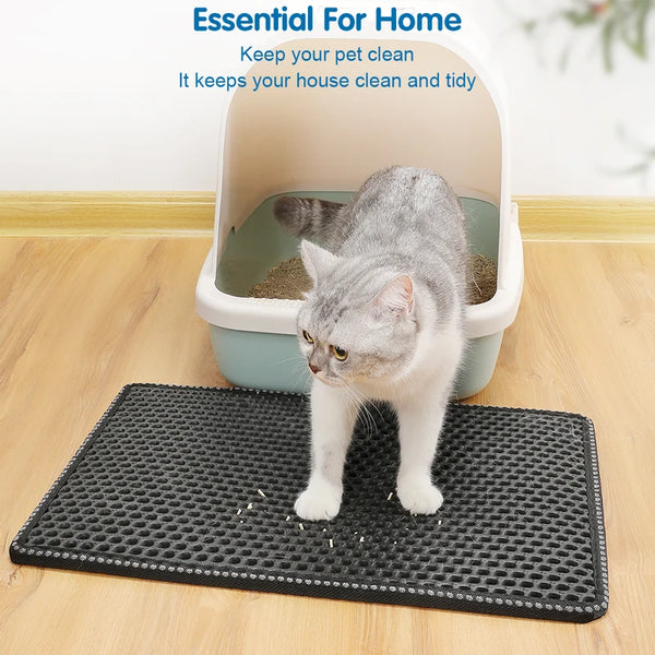 Double Rice Grain Cat Litter Mat