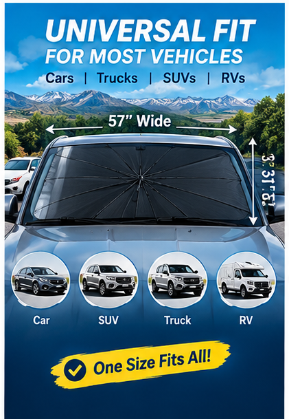 Car Windshield Sun Shade – UV & Heat Protection