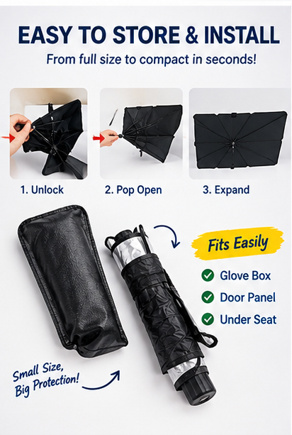 Car Windshield Sun Shade – UV & Heat Protection
