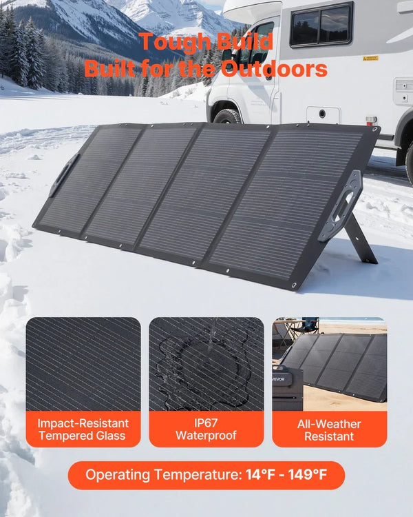 200W Foldable Solar Panel, 24% High-Efficiency