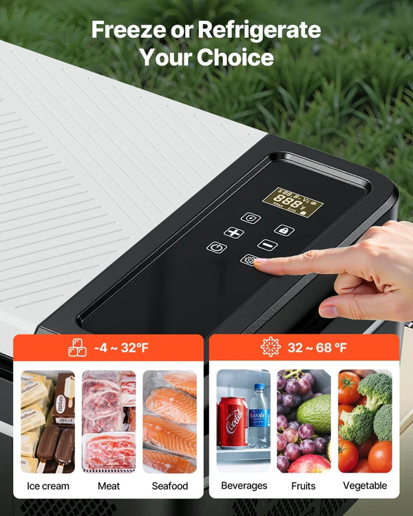 Car Refrigerator, DC 12/24V AC100-240V Compressor Electric Cooler