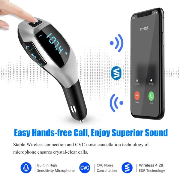 Car Mounted FM USB Wireless Transmitter