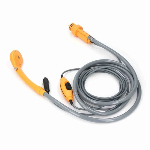 Car Plug Shower Kit 36W Portable Electric Vehicle Mounted Shower Kit For Outdoor Camping Car Washing Irrigation Orange